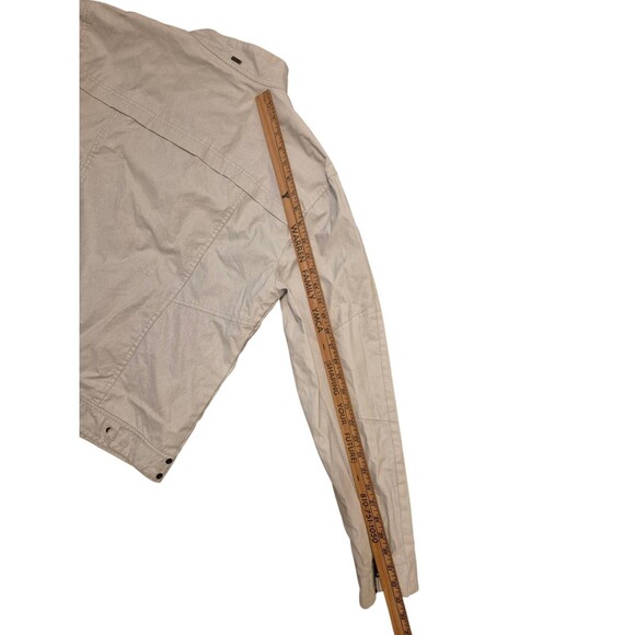 Guess Mens Coated Canvas Moto Jacket Ash Gray Sz M/L - Picture 9 of 11